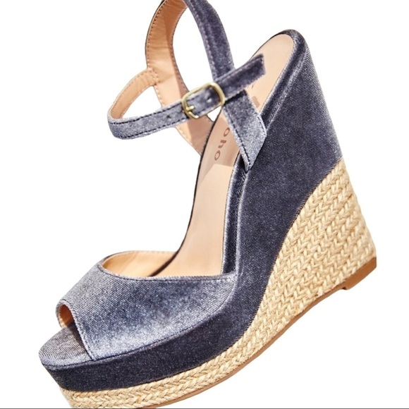 Ziti soho velvet platform wedge - Picture 6 of 10